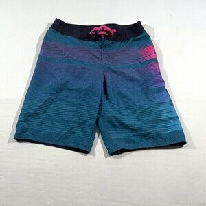 Boys Nike Turquoise Just Do It Board Shorts Swim Trunks Sz XL 13-15yrs